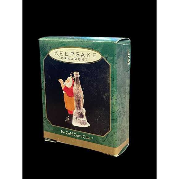 1997 Hallmark Keepsake Christmas Ornament Ice Cold Coca-Cola Miniature Santa - Picture 4 of 5